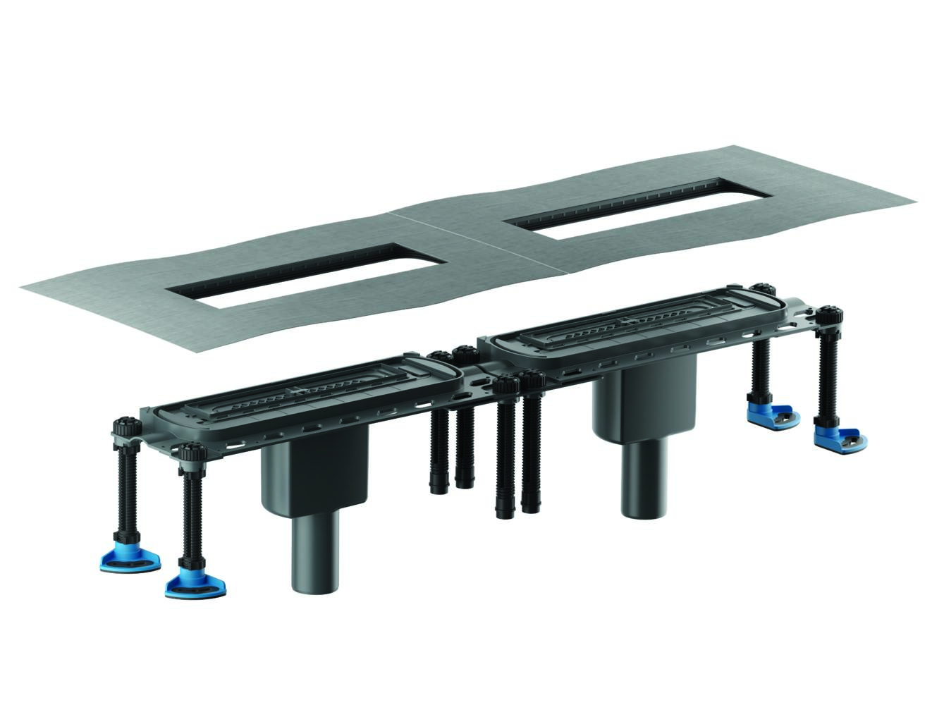 Ablaufgehäuse DallFlex 2.0 Duo senkrecht, DN 50