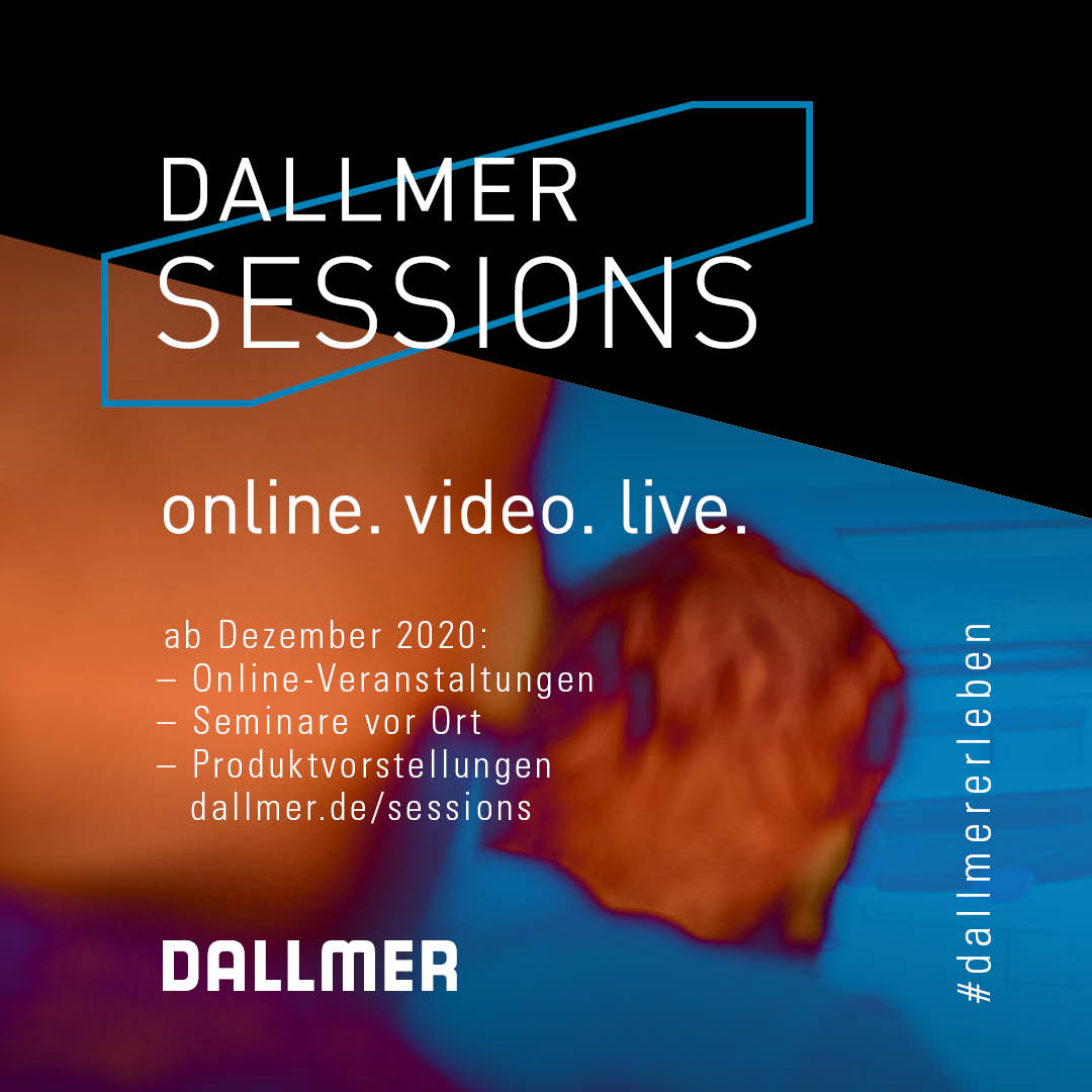 Ab Dezember 2020 startet Dallmer mit digitalen Sessions und somit mit einem erweiterten Schulungsprogramm. Es wird drei Formate der Sessions geben: Online, Video und Live. (Foto: Dallmer GmbH + Co. KG)