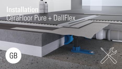 Installation: CeraFloor Pure + DallFlex shower channels