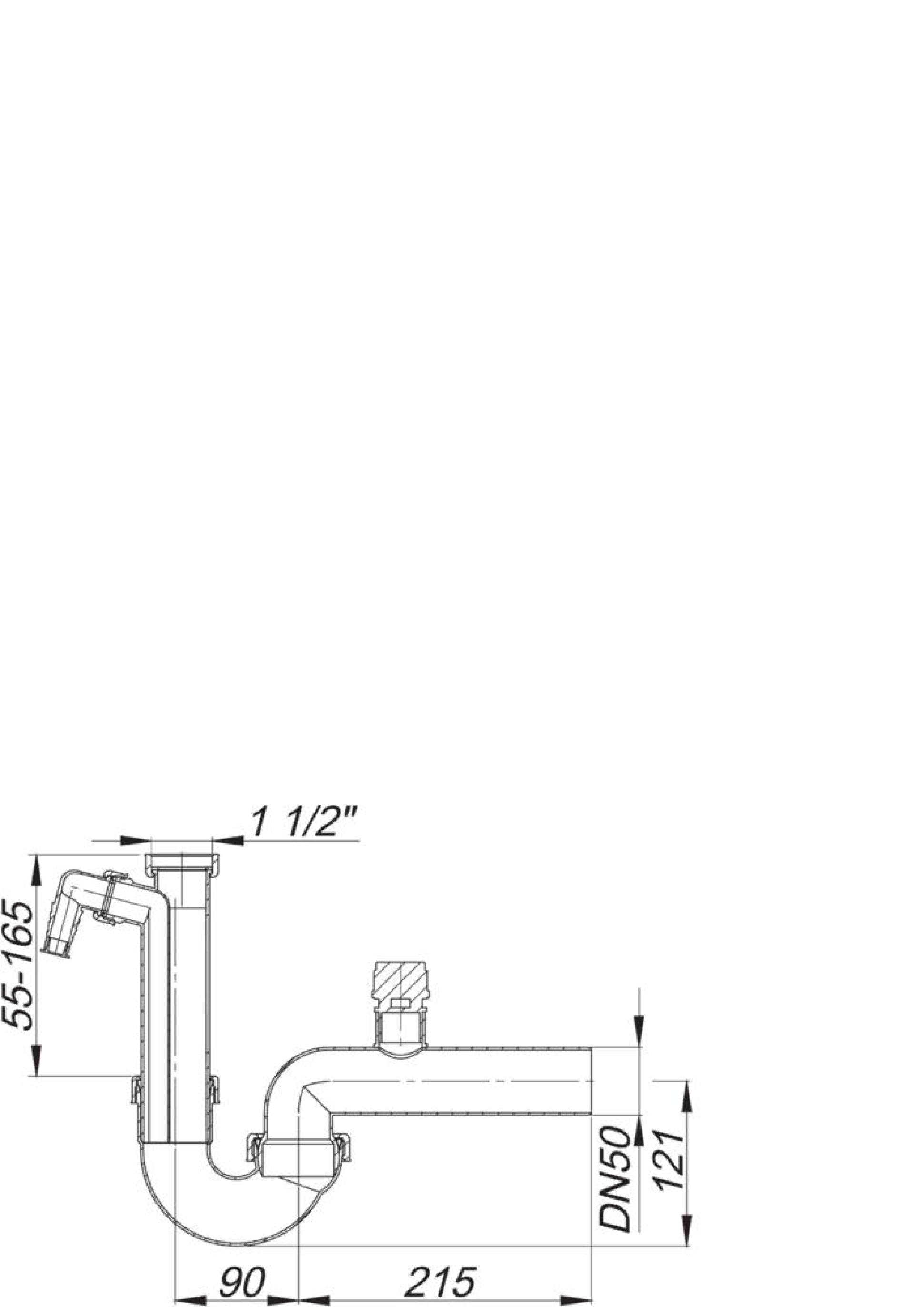 Siphonrohr-Verlängerung 32 x 125 mit Rohrbelüfter [714.32.125